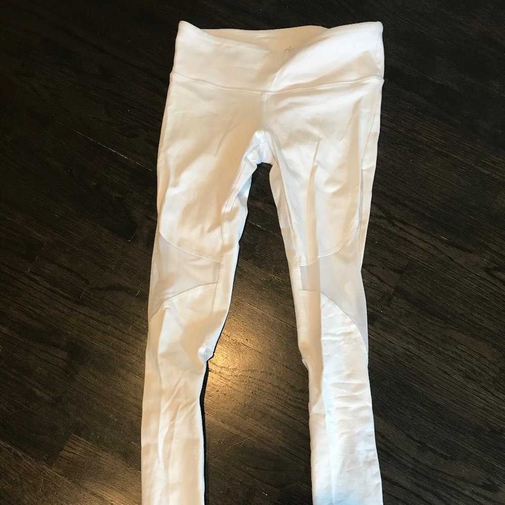 Alo High Waisted White Leggings